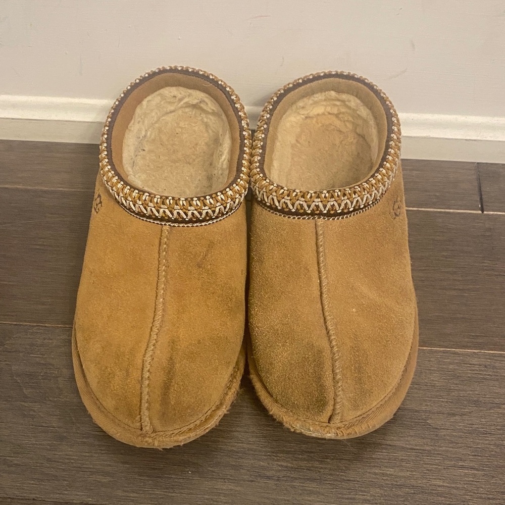 UGG Kids Tan Slippers Tasman 2Y unisex